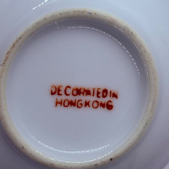 Vintage Hand-Painted Porcelain Bowl With Rooster Design Decorated In Hong Kong - Picture 6 of 7